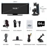 Junsun Drathlos Apple Carplay Android Auto Display Vorne 4K 10.26-Zoll Rückfahrkamera - Imagen 12