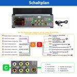 Junsun Drathlos Carplay Android Auto RDS mit Rückfahrkamera 1Din - Imagen 11
