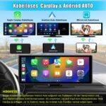 Junsun Drathlos Apple Carplay Android Auto Display Vorne 4K 10.26-Zoll Rückfahrkamera - Imagen 4