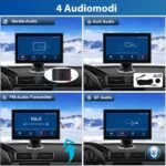 Junsun Drathlos Apple Carplay Android Auto 7 Zoll Display Rückfahrkamera - Imagen 5