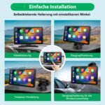 Junsun Drathlos Apple Carplay Android Auto 9-Zoll Display Rückfahrkamera - Imagen 7