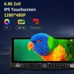 Junsun Drathlos Carplay Android Auto RDS mit Rückfahrkamera 1Din - Imagen 8