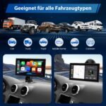 Junsun Drathlos Apple Carplay Android Auto 7 Zoll Display Rückfahrkamera - Imagen 6