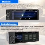 Junsun Drathlos Carplay Android Auto Display mit Rückfahrkamera 1Din - Imagen 6