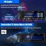 Junsun Drathlos Carplay Android Auto Display mit Rückfahrkamera 1Din - Imagen 5