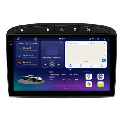 Autorradio Junsun pantalla 2K para Peugeot 308 y 408 con CarPlay y Android Auto