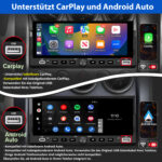 CarPlay Inalámbrico Android Auto RDS con Cámara Trasera 1Din