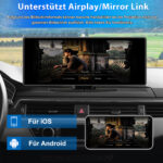 CarPlay Inalámbrico Apple Android Auto 4K Pantalla 10.26 Pulgadas Cámara Ajustable