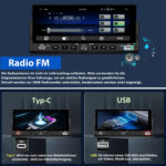 CarPlay Inalámbrico Android Auto RDS con Cámara Trasera 1Din