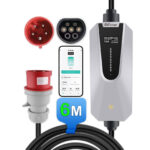 Junsun Cargador EV Coche Eléctrico Cable Tipo 2 6-32A 11kW/22kW Control por App