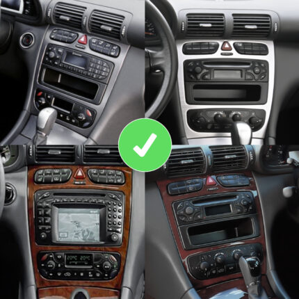 Autorradio Mercedes W203 prefacelift CarPlay Android Auto Navegación Bluetooth