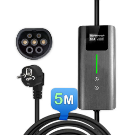 Junsun Cargador EV Coche Eléctrico Cable Tipo 2 6-16A 3.5KW/11KW Control APP