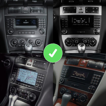 Junsun Autorradio Pantalla 2K para Mercedes W203 Facelift CarPlay Android Auto y X9