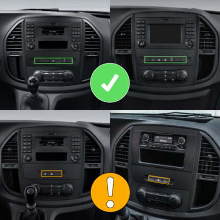 Junsun Autorradio Pantalla 2K para Mercedes Clase V W447 CarPlay Android Auto X9/X9 Plus